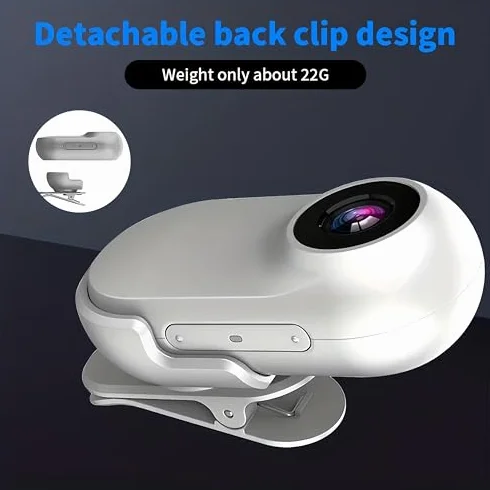 Bewinner Collare per fotocamera granangolo 120°, telecamera sportiva animale domestico schermo LCD 0,96 pollici HD 1080P multifunzione