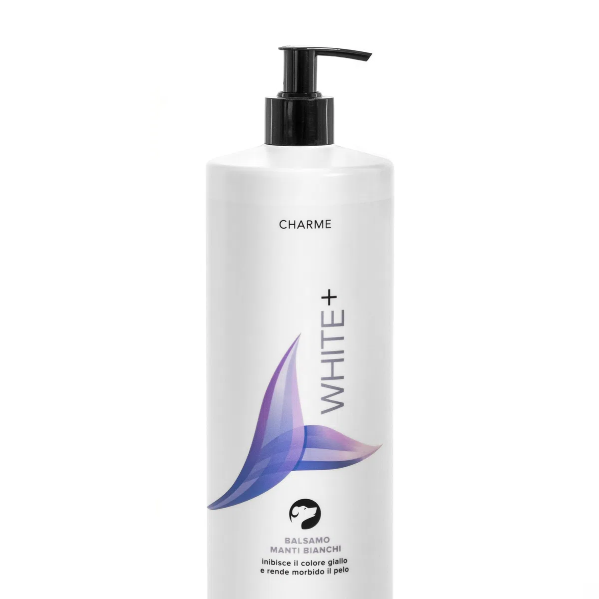 Record Charme White+ Balsamo Idratante per Cani, per Manti Bianchi. Conditioner professionale per cani con Olio di Cotone e di Cocco con azione sbiancante anti-giallo, Made in Italy da 1L