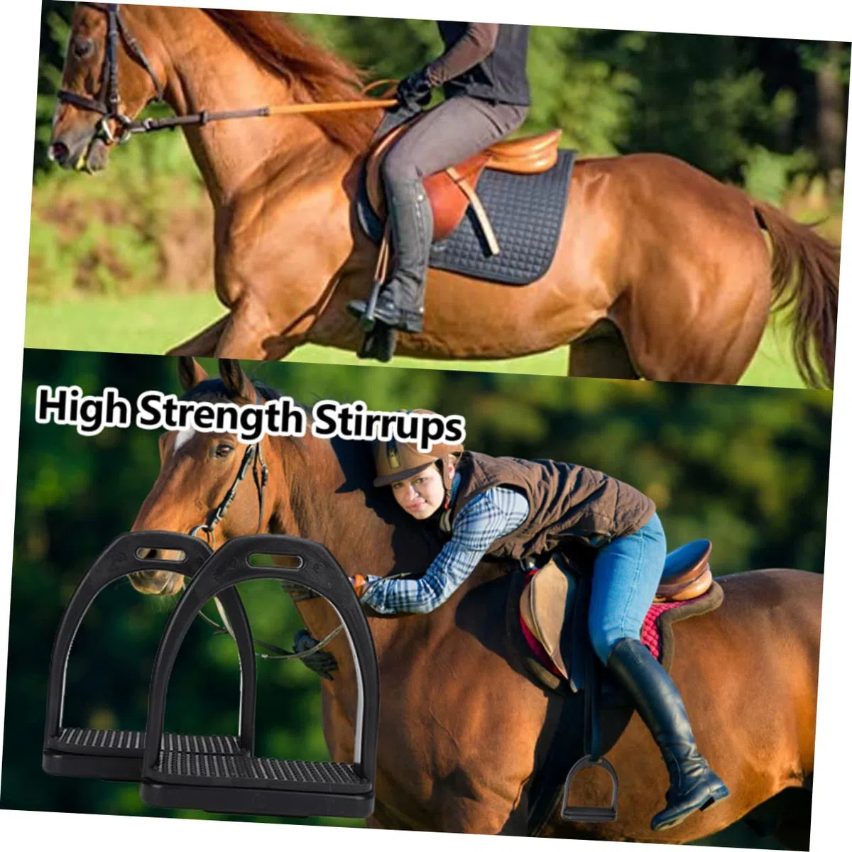 VICASKY Staffe Equestri Professionali in Acciaio Inossidabile Per Sella Inglese - Set Di 2 Pezzi - Resistente e Leggera Ideale Per Cavalieri Esperti e Principianti