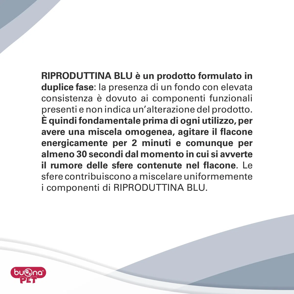 Buona Pet Riproduttina Blu Flacone Integratore Cane e Gatto per Supporto Riproduttivo Pasta Fluida Appetibile nei Soggetti Maschi Vitamine Per Cani e Gatti Maschi Complesso Multivitaminico