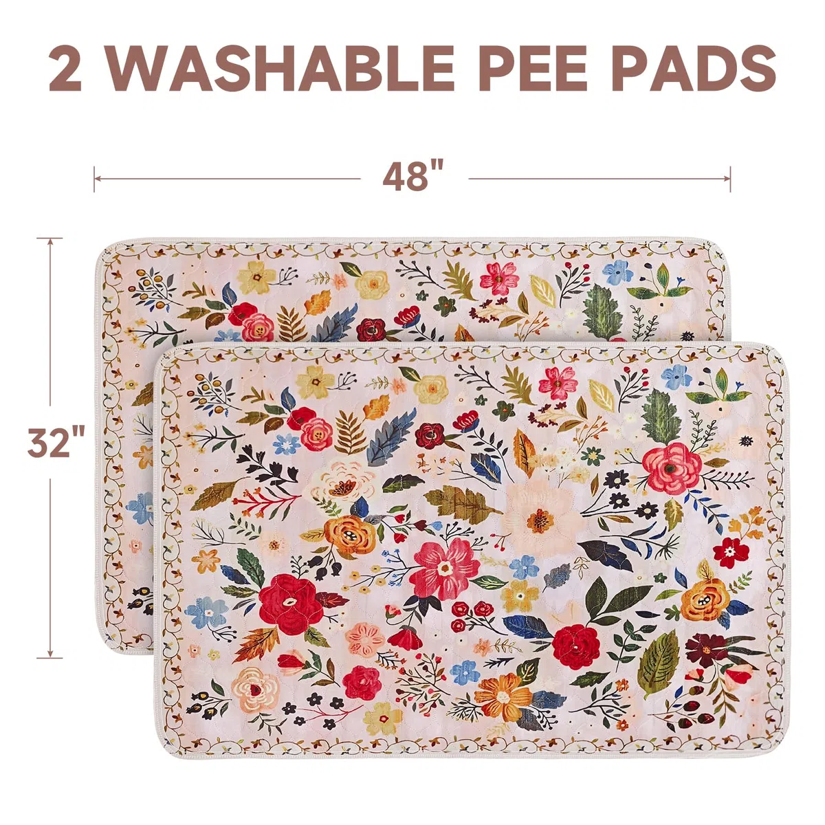 Cuscinetti lavabili per cani, confezione da 2, tappetini per cuccioli con feromoni, 2026 Tappetini PuppyPad aggiornati 122 x 81 cm Super assorbenti e ad asciugatura rapida per l'addestramento dei cani