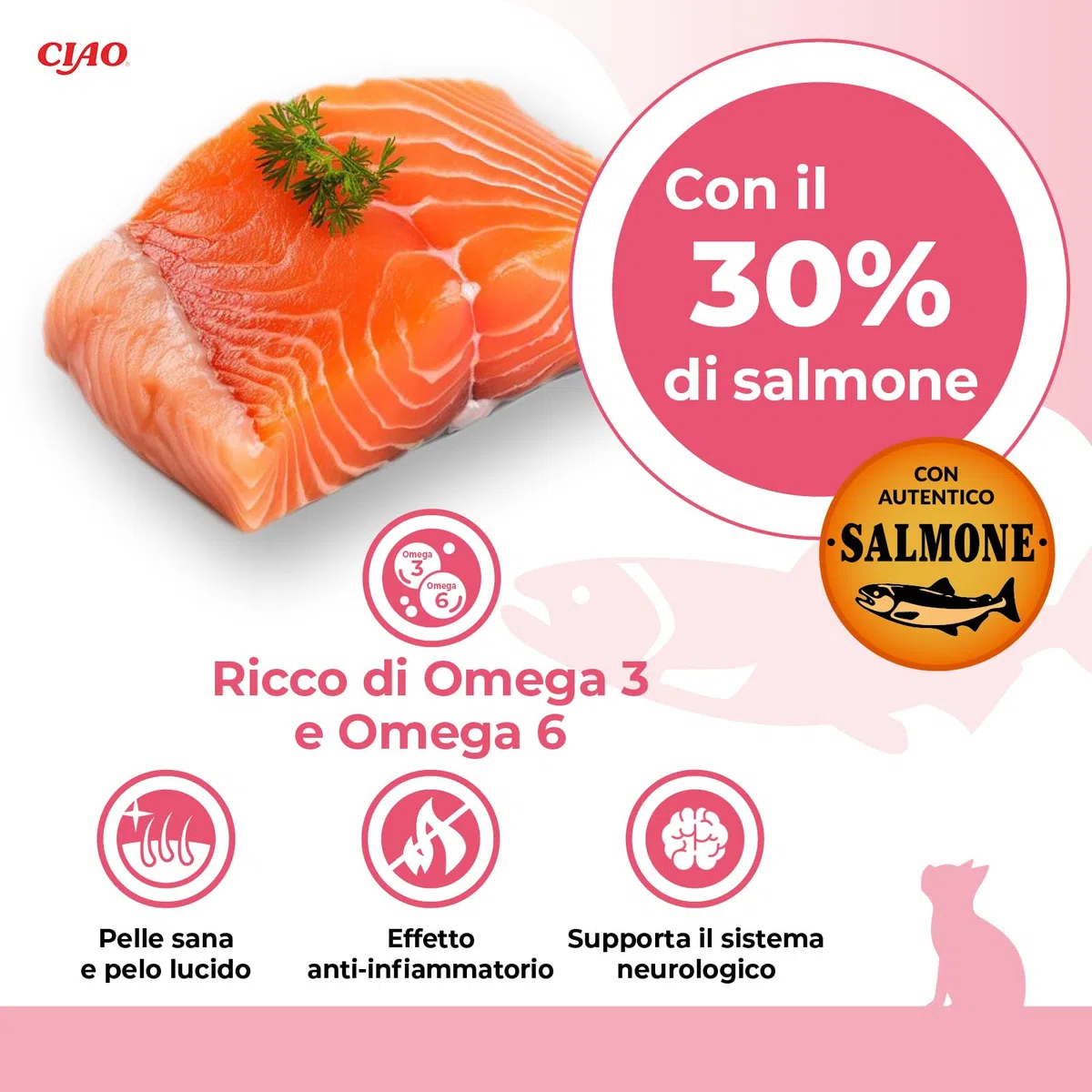 INABA Churu Salmon Variety Pack, Snack Cremosi per Gatti in Morbido Purè da Dare a Mano, Ricette con Salmone, Tonno, Pollo e Capesante, Ingredienti di Alta Qualità, Ricchi di Umidità, 60 stick da 14g