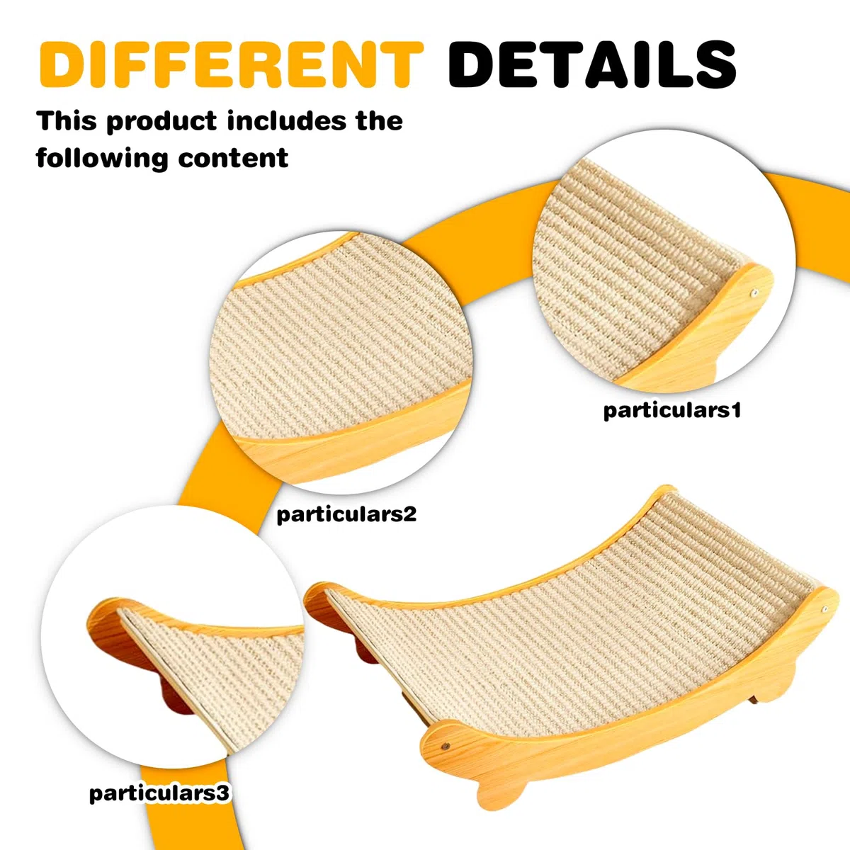 Tiragraffi per gatti curvi: tiragraffi per gatti, 39 x 32 cm, in sisal, per gatti, per giocare, dormire, graffiare