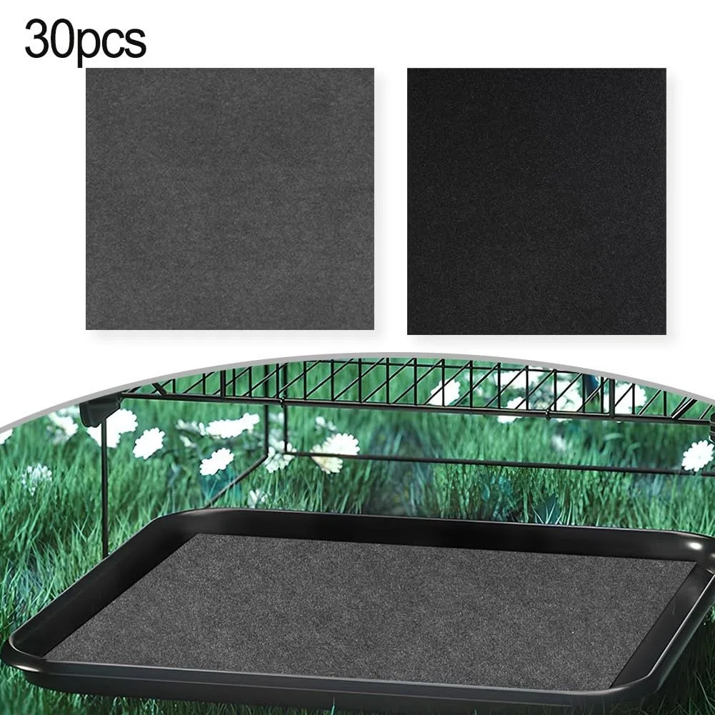 Confezione da 30 inserti per gabbia per uccelli, 50,8 x 45,7 cm, usa e getta, fodere per gabbia per pappagalli, parrocchetti e conuri (nero)