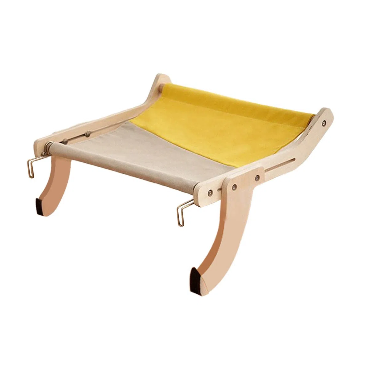 Cat Window Trespolo Lounge Mount Amaca Ripiano Sedile Regolabile Durevole Letto per Gatti Costante Robusto per davanzale Cassetto per Interni Gatti, Grigio Giallo
