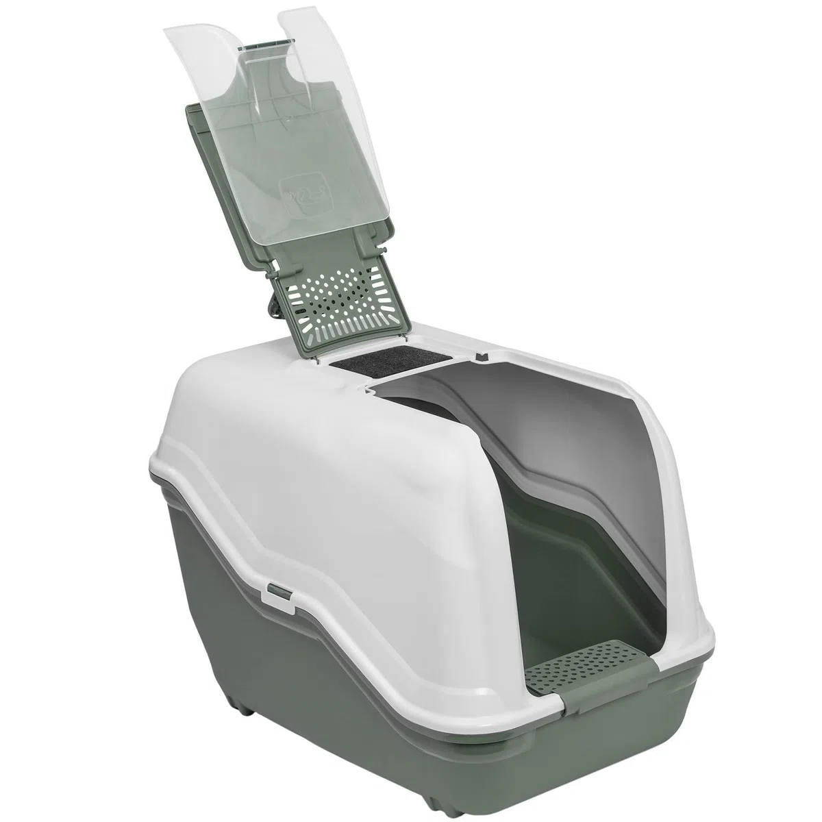 Lettiera per gatti XXL NETTA MAXI bianco/verde specifica per gatti di razza grande