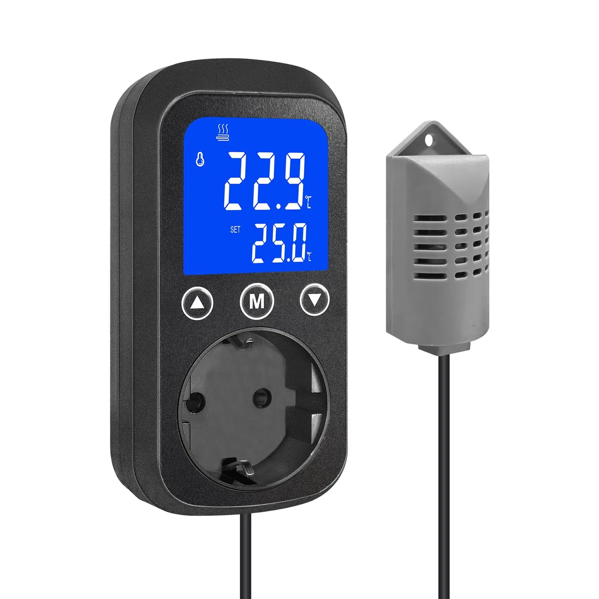 KETOTEK KT2200 Controllore di Umidità Digitale con Spina – Igrostato per Umidificatore e Deumidificatore – per Terrario Rettili, Incubatrice, Serra, Armadio Piante