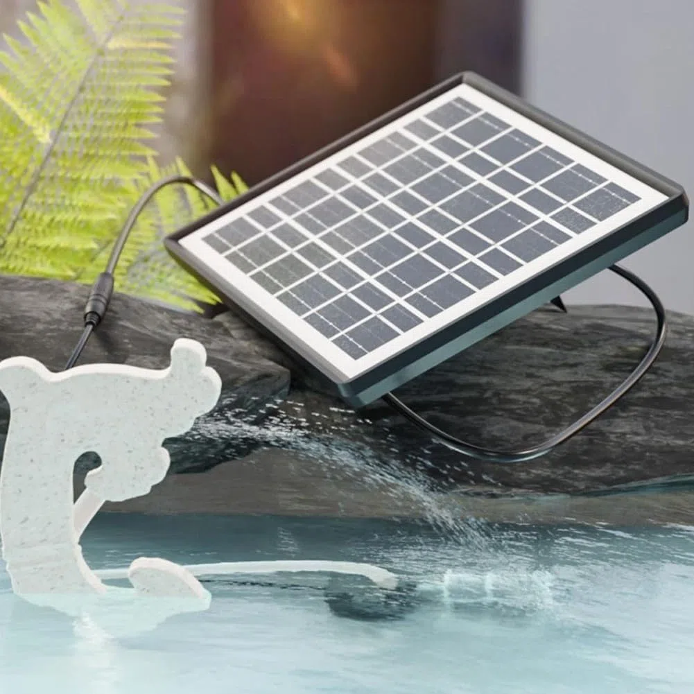 Kit pompa solare dell'acqua 6 W 9 V pannello 12 V, pompa sommergibile portata 240 l/h 2 m tubo filtro per stagno fontana acquario