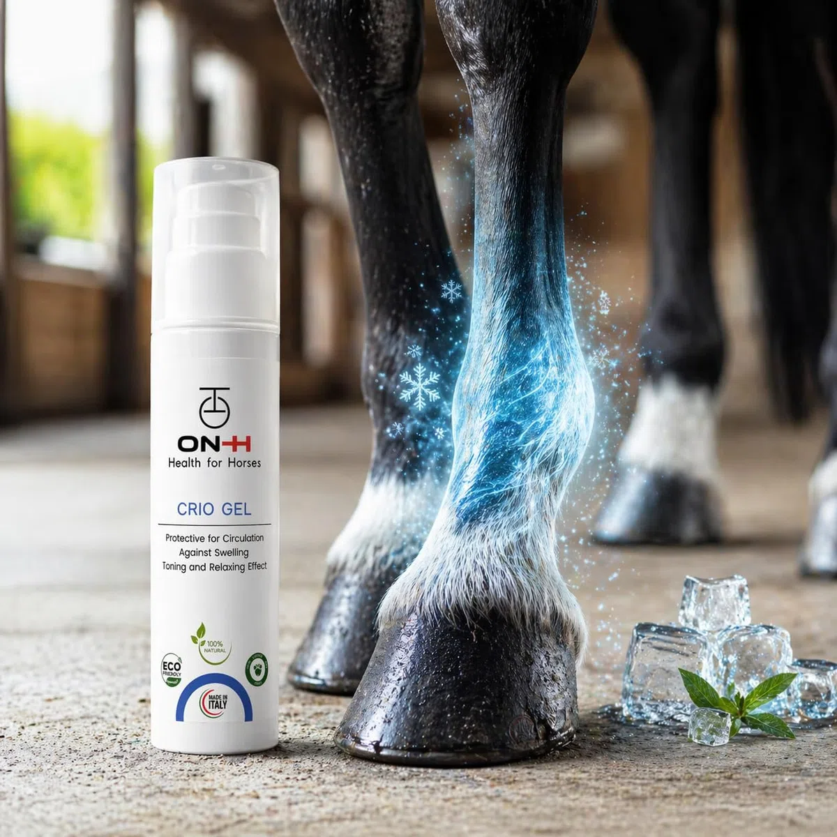 ON-H Crio Gel per Cavalli 200 ml | Gel Defaticante per Tendini e Legamenti | Effetto Rinfrescante dopo Allenamento e Gara | Supporto Recupero Muscolare Cavallo Sportivo | uso Quotidiano