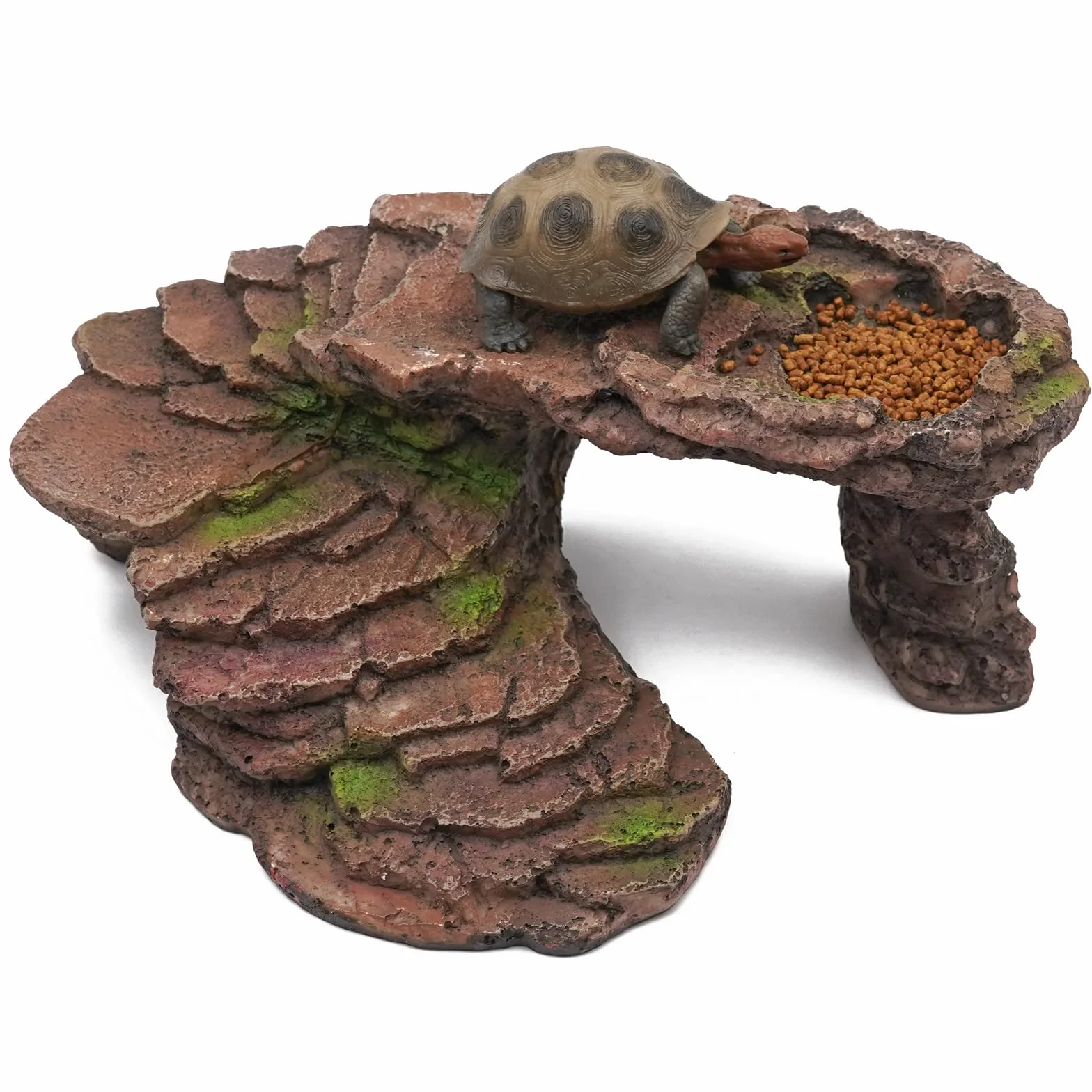 Piattaforma Tartarughe Acqua Grotta dei Rettili Geco Leopardino Grotta Salamandra Leopardo Geco Nascosto Rettile Grotta Drago Barbuto Rifugio Habitat Terrario Decorazione