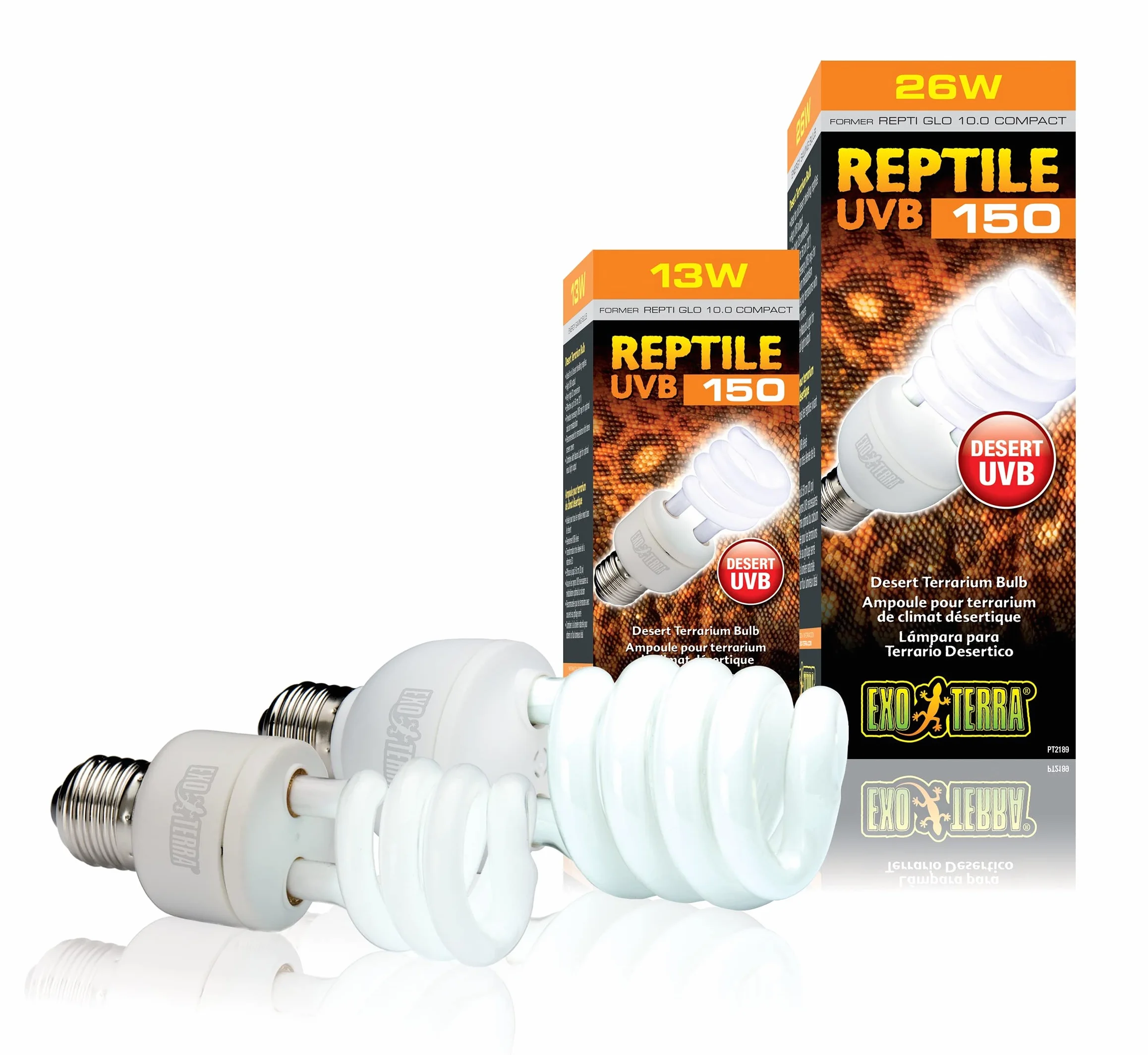 Exo Terra Reptile UVB 150 PT2189, Lampada per Terrario Desertico, 25 Watt