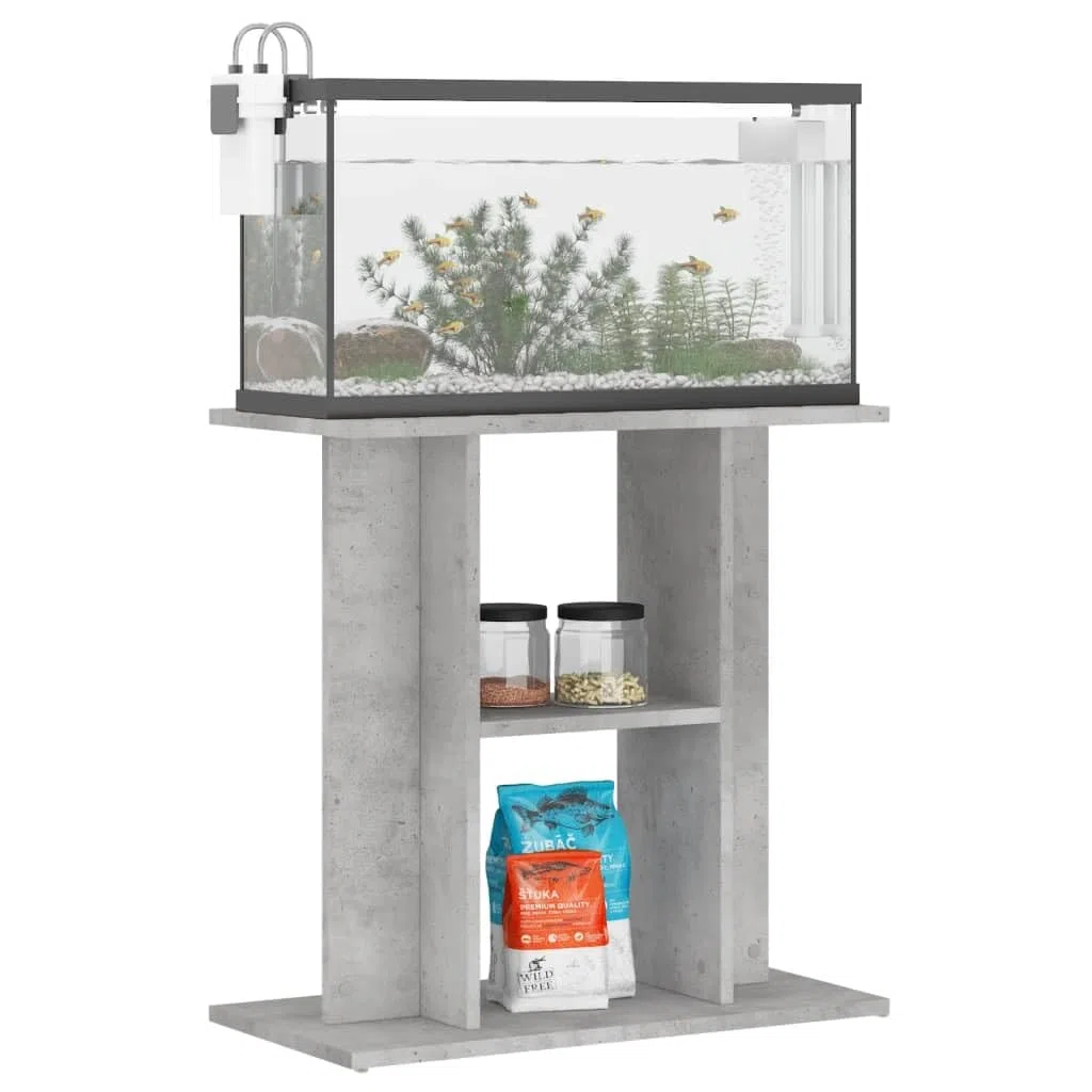 Generico Supporto per Acquario in Cemento Grigio 60x30x60 cm in Legno ingegnerizzato,Supporti per acquari