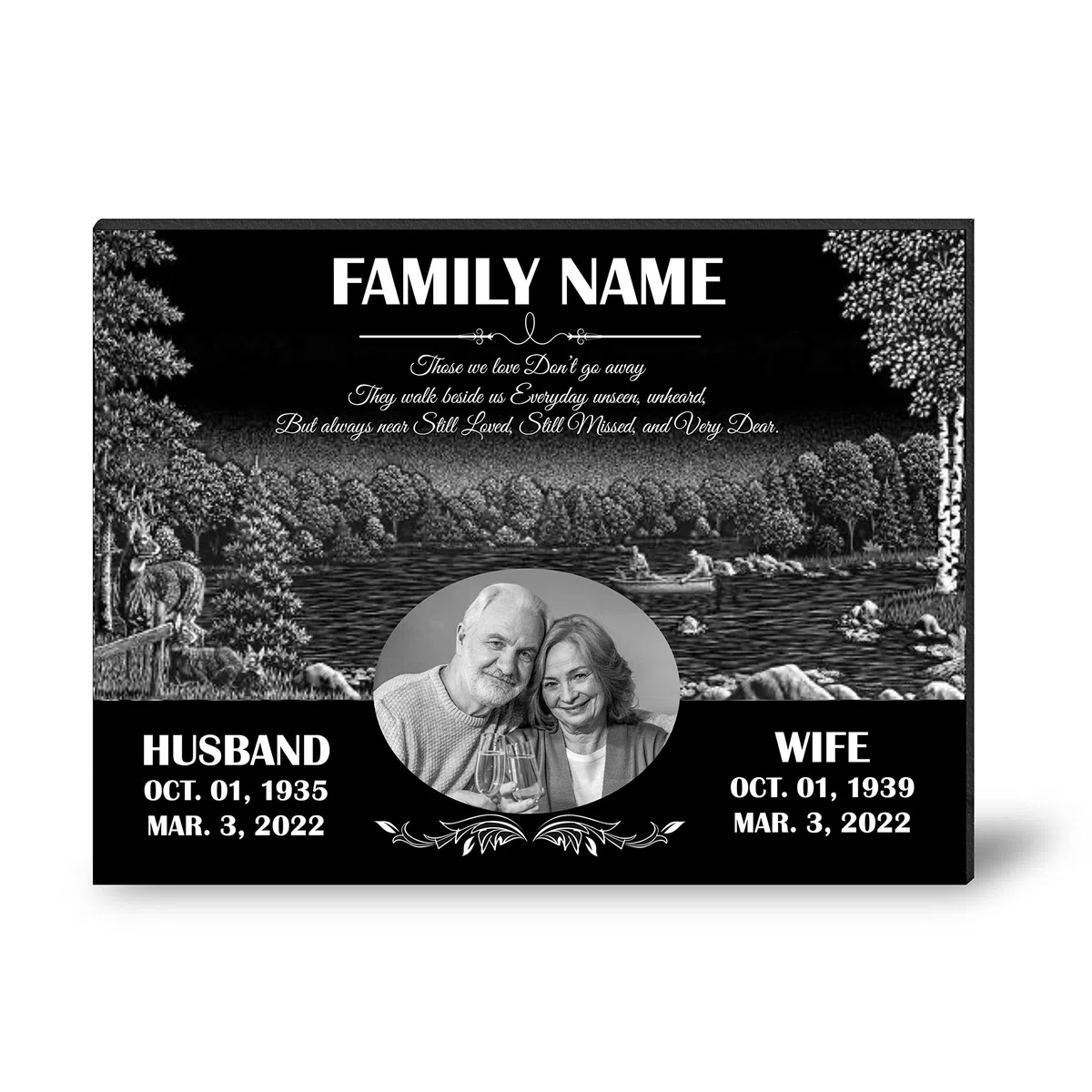 ADFSTONE Targhe Commemorative Personalizzate per tombe - Pietre Commemorative in Granito con Immagini pietra commemorativa per Lost Loved One, marcatori di tombe per la decorazione del cimitero