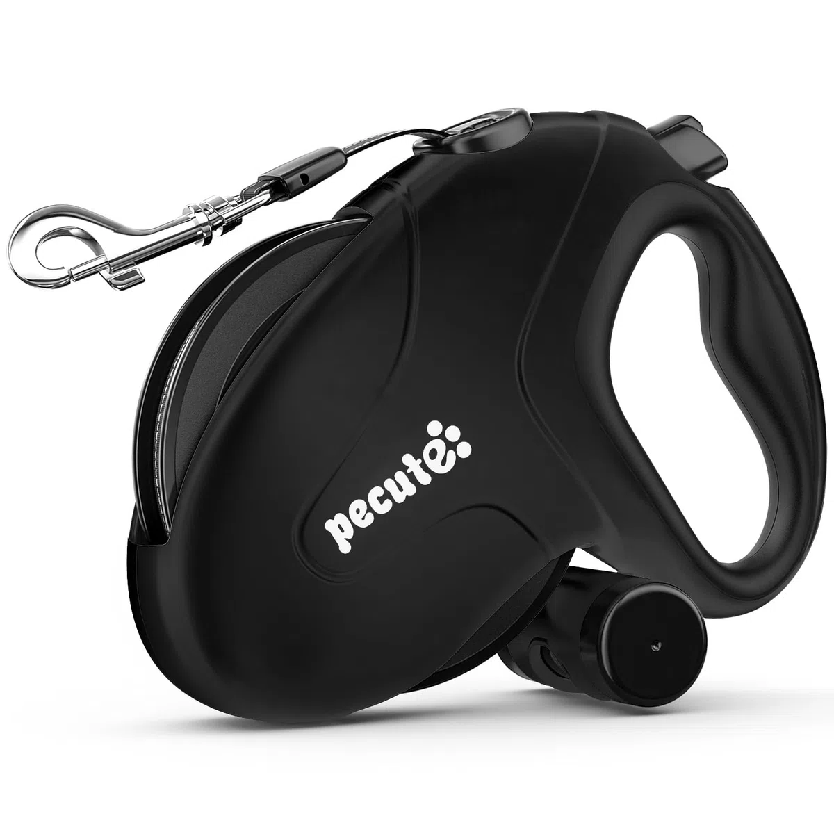 Pecute Guinzaglio Retrattile per Cani 10M (Fino a 50 Kg), Guinzaglio per Cane con Guinzaglio Esteso Senza Grovigli a 360°, Impugnatura Antiscivolo e Pulsante di Freno Rapido