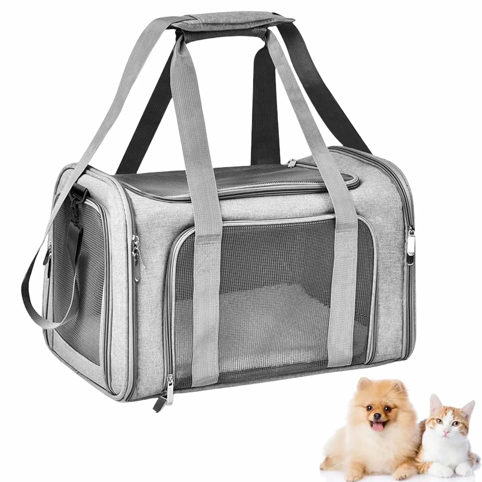 40 x 25 x 25 cm, borsa per il trasporto di gatti, piccola, 3 kg, pieghevole, con tracolla, per il trasporto di gatti, per gatti di piccola taglia, taglia S
