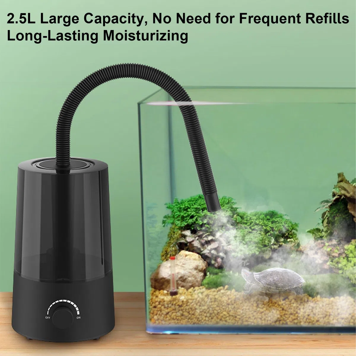 Nebulizzatore Rettili - Nebulizzatore da 2.5L con Spegnimento Automatico - Umidificatore per Vivarium | per Anfibi, Rettili, Tartarughe, Rane, Lucertole e