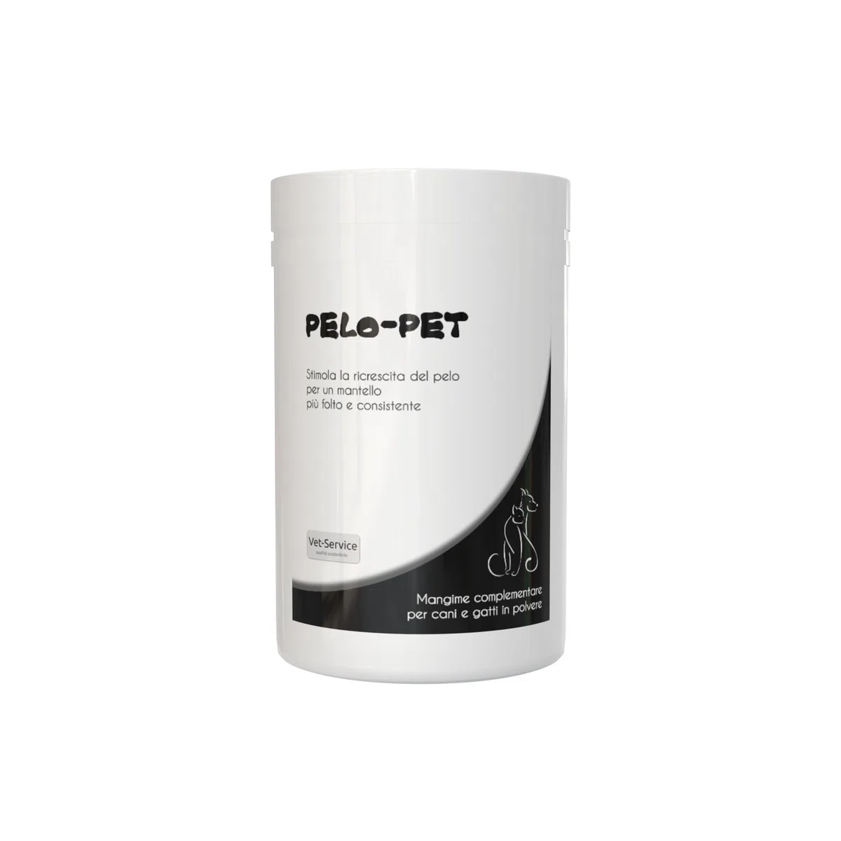 Pelo-Pet | 250 Grammi | Integratore per Gatti in Polvere | Stimola la Ricrescita del Pelo, Dona Un Mantello più Folto, con Biotina ad Altissima Concentrazione, Metionina e Zinco