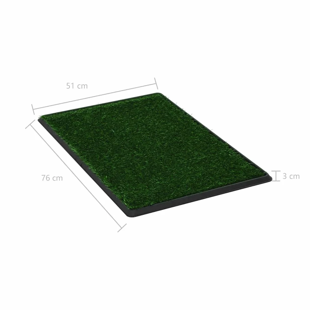 vidaXL Tappetino Igienico Cani con Erba Sintetica Funzionale Pratico Efficace Durevole di Qualità Resistente Conveniente WC Lettiera Verde 76x51x3 cm