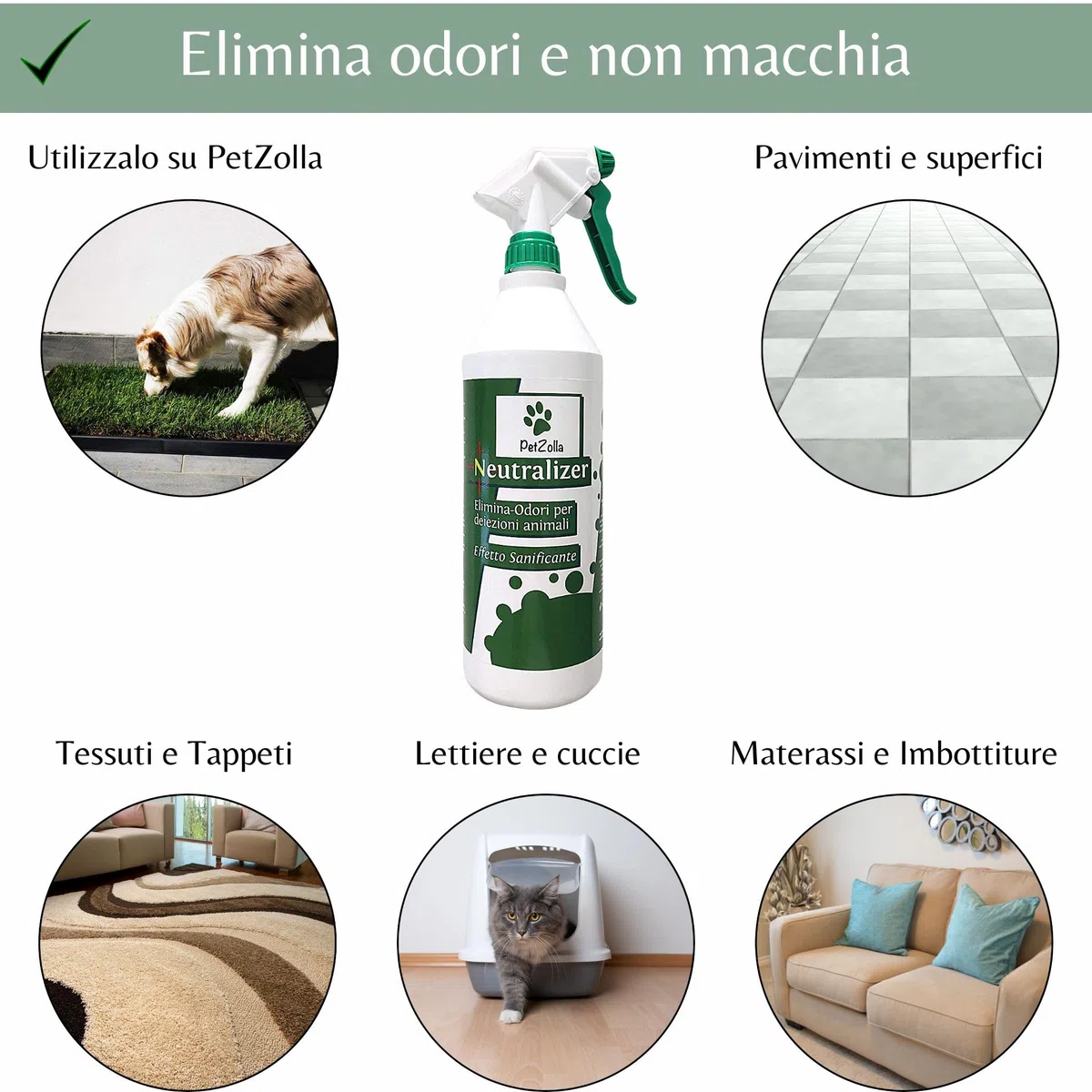 Kit Neutralizer Attrattivo - Spray Neutralizer 1lt + Spray Attrattivo Naturale 500ml, Elimina Odori E Attrattivo Per Cani E Gatti, Favorisce L'addestramento, Ideale Per Lettiere E Superfici