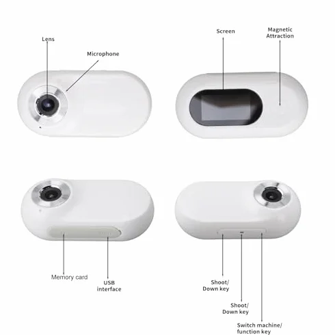 Collare per Gatti, Collare Localizzatore per Cani Grandangolare da 170°, Mini Videocamera Sportiva per Animali Domestici HD 1080P per Registrazioni Video, Videocamera per Piccoli
