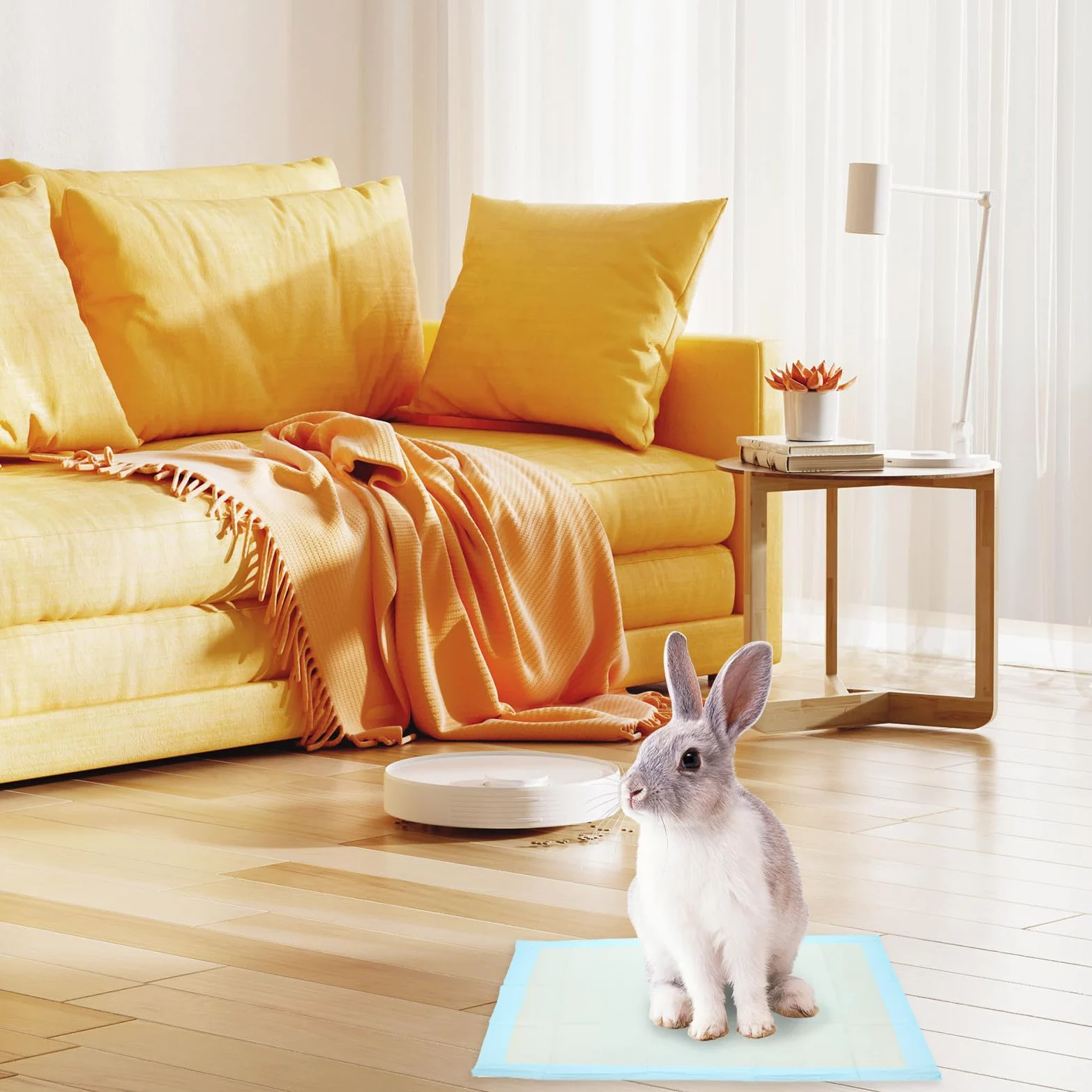 Beavorty Tappetini Non per e Conigli Cuccioli Assorbenti Igienici ad 50 Pezzi USA e Getta Tessuto Asciugatura Rapida Portatili per Gabbie Piccoli Animali