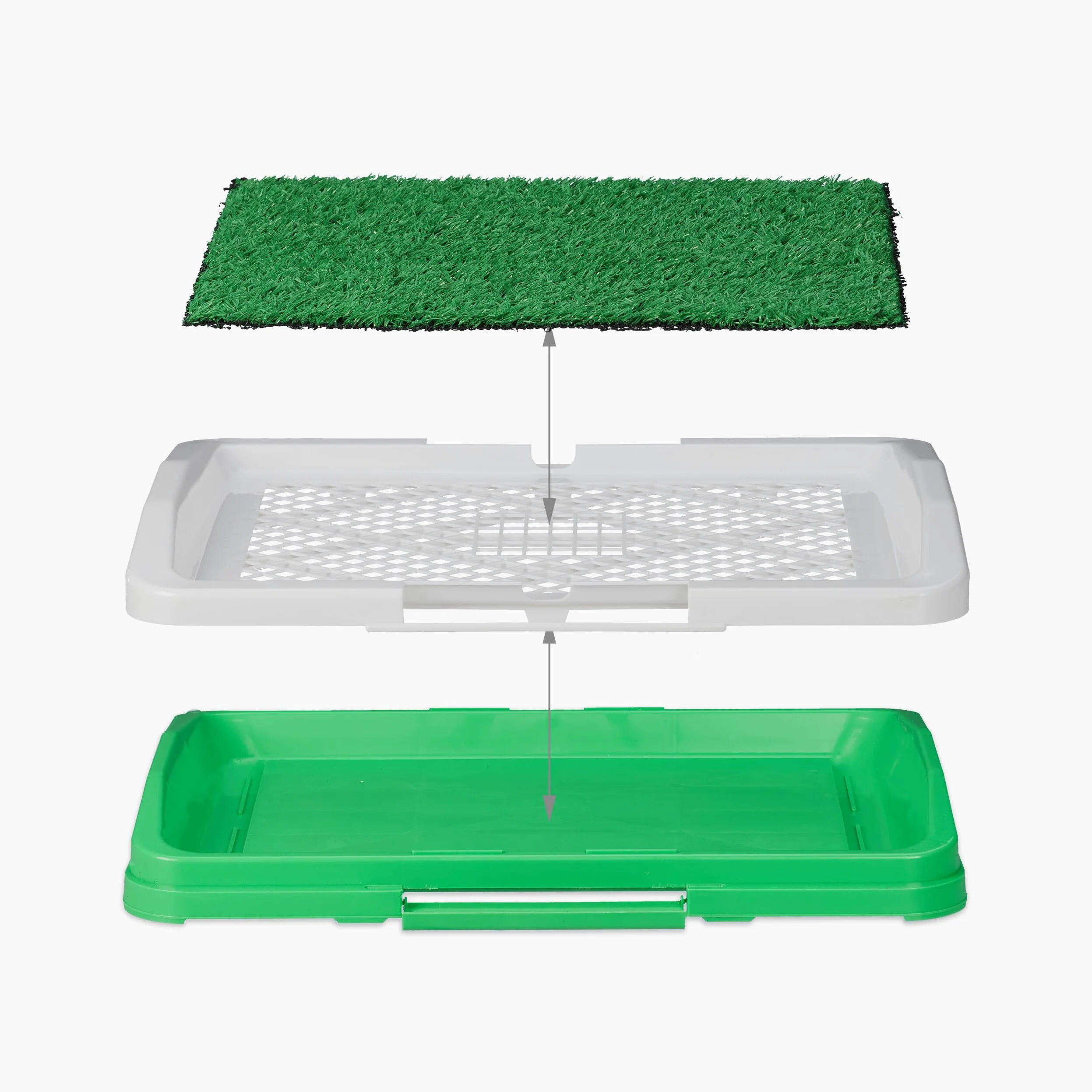Relaxdays Lettiera per Cani, 4 Tappetini Igienici in Erba Sintetica, Traversine Cuccioli, 5,5x45,5x33 cm, Bianco Verde