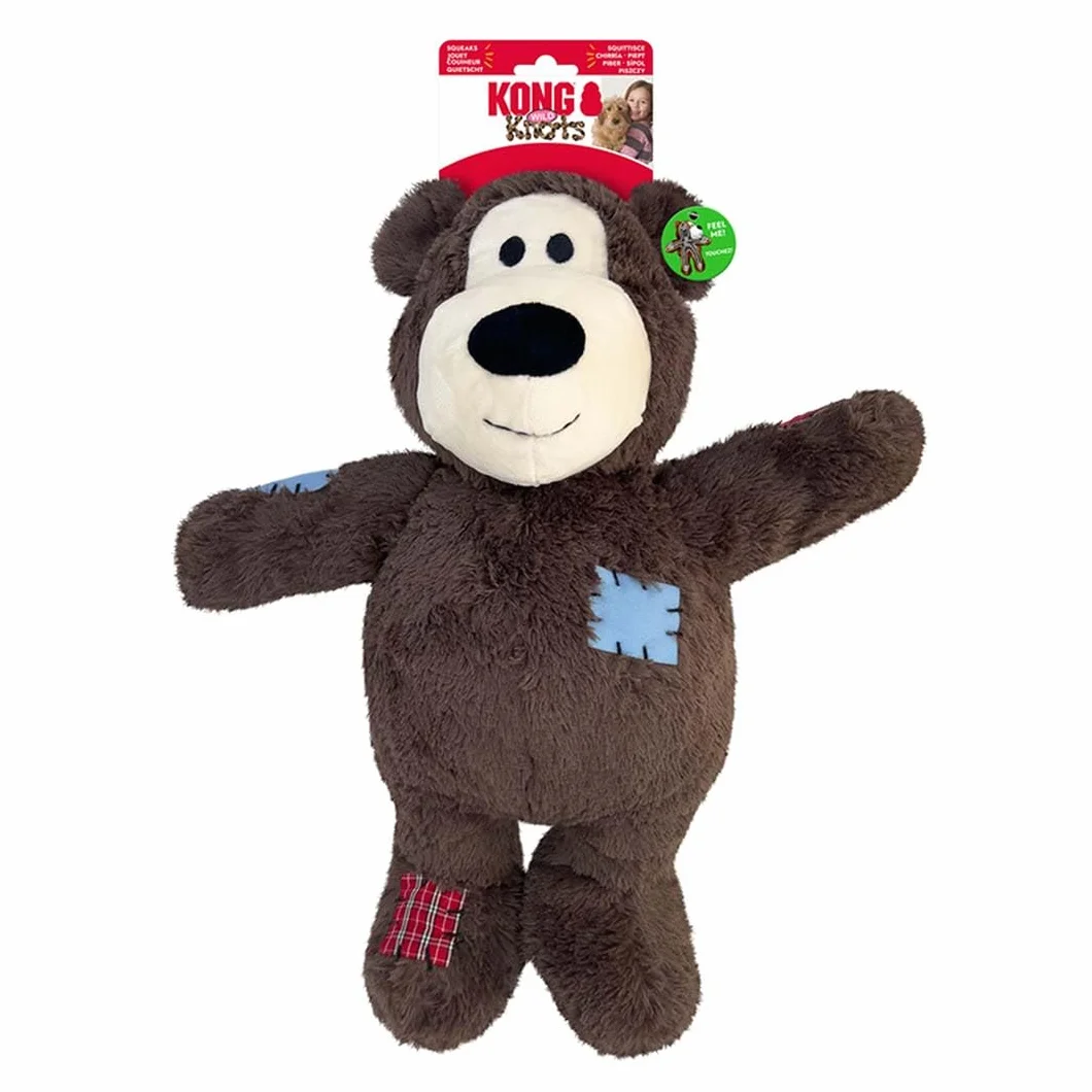 KONG Wild Knots Jumbo Bear - Giocattolo per cani, colori assortiti