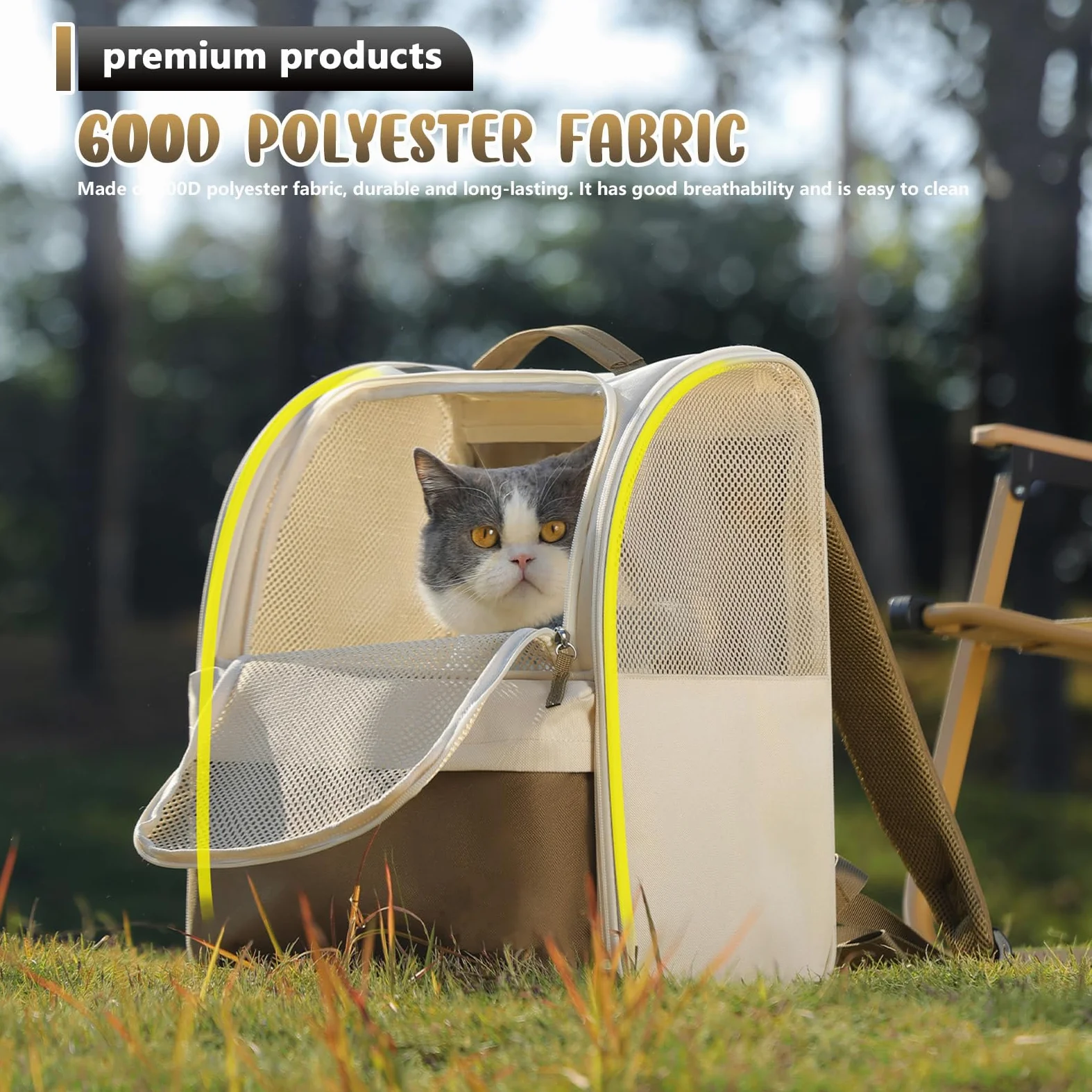 Zaino per Gatti, Zaino per Cani fino a 7,5 Kg, Zaino per Gatti Bubble, Zaino per Animali Domestici con Design Ventilato, Borsa Trasportabile per Cani e Gatti con Cinghia di Sicurezza Interna per Cani