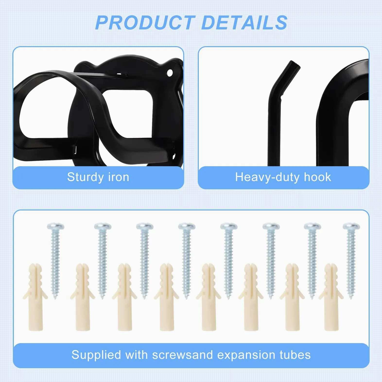 Set di 12 supporti per briglie per cavalli, Cavallo Briglia Rack con Gancio aggiuntivo, per Selle, Scuderie, Deposito di Corde