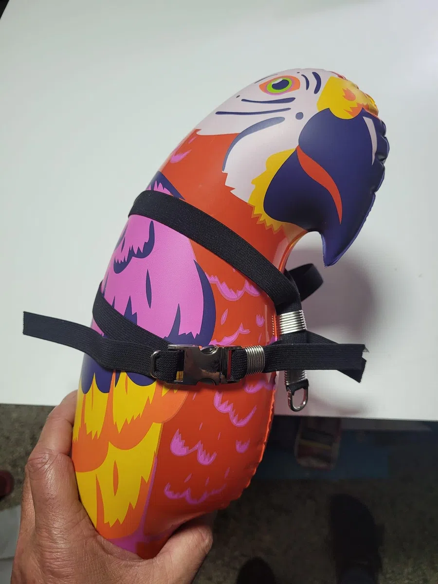 PETTORINA REGOLABILE PER PAPPAGALLI MISURA ARA O CACATUA elastico 10 mm 2 attacchi ACCIAIO REGOLABILI GUINZAGLIO 3mm nero PR (arancio fluo)