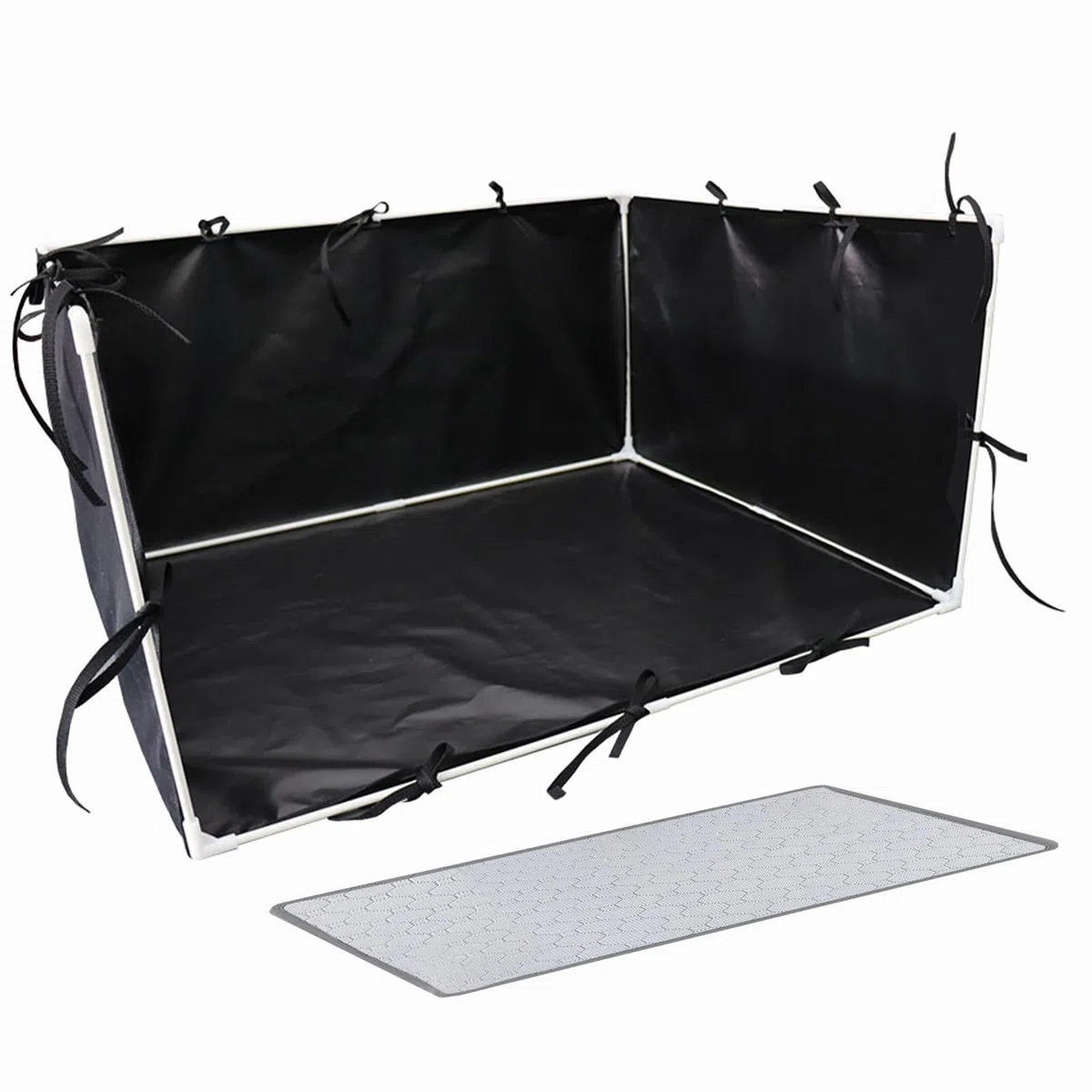 Porta del cuscinetto per piselli cuccioli con pareti alte - recinto per lettiera di grandi dimensioni | Easy Clean Regolable Fence 600D, vassoio di addestramento a prova di perdite durevole, sis