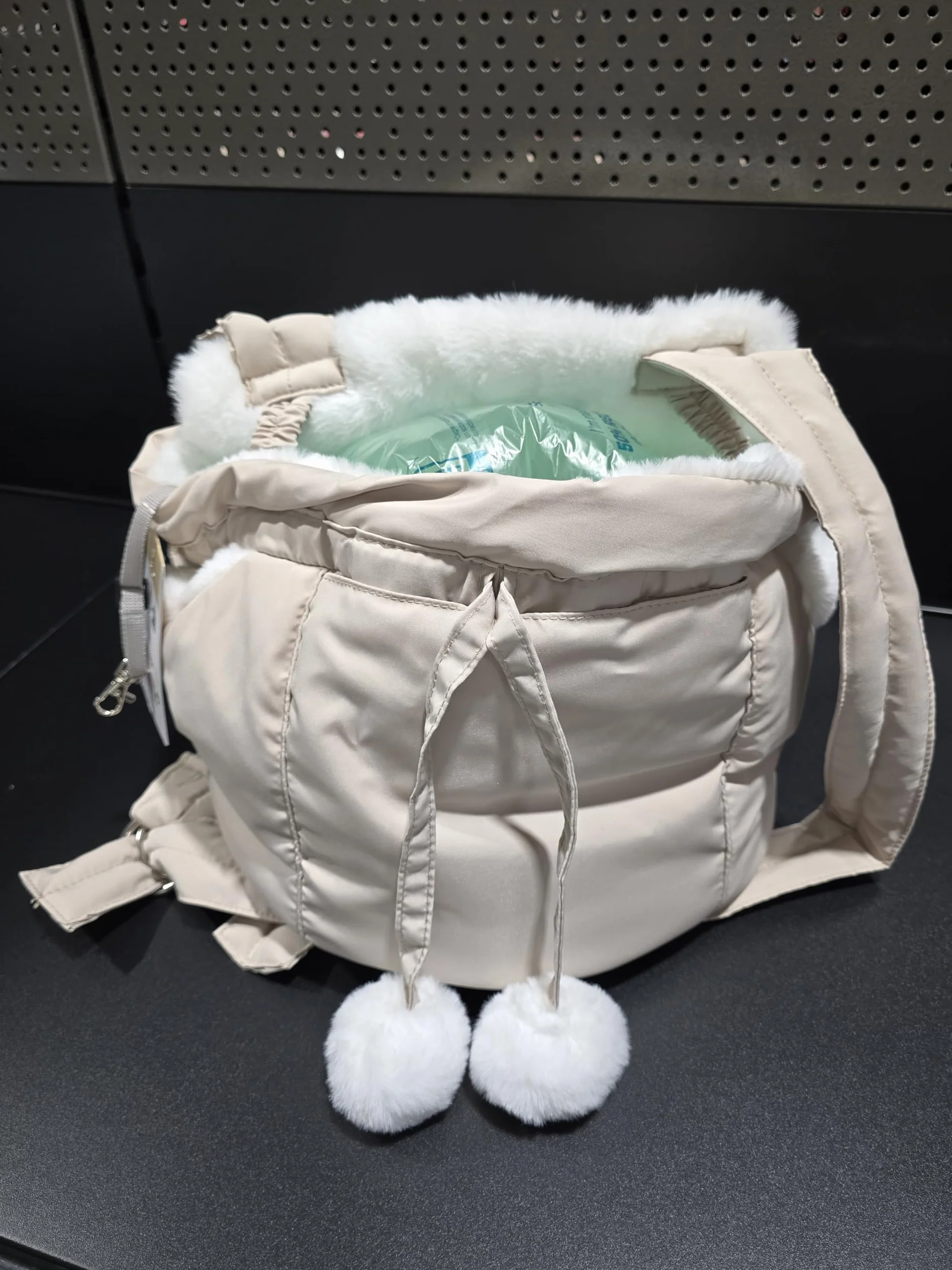 Trasportino per cani – gatti – Cuddi – Marsupio in poliestere morbido con peluche, fondo removibile e tasche pratiche