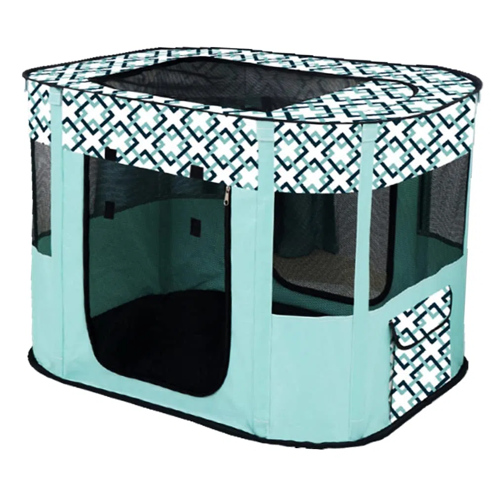 Cuccia portatile per animali domestici, pieghevole, rettangolare, per sala da parte, cuccia per gatti, cuccioli, cuccia per animali domestici (Azzurro, S/70 * 50cm)