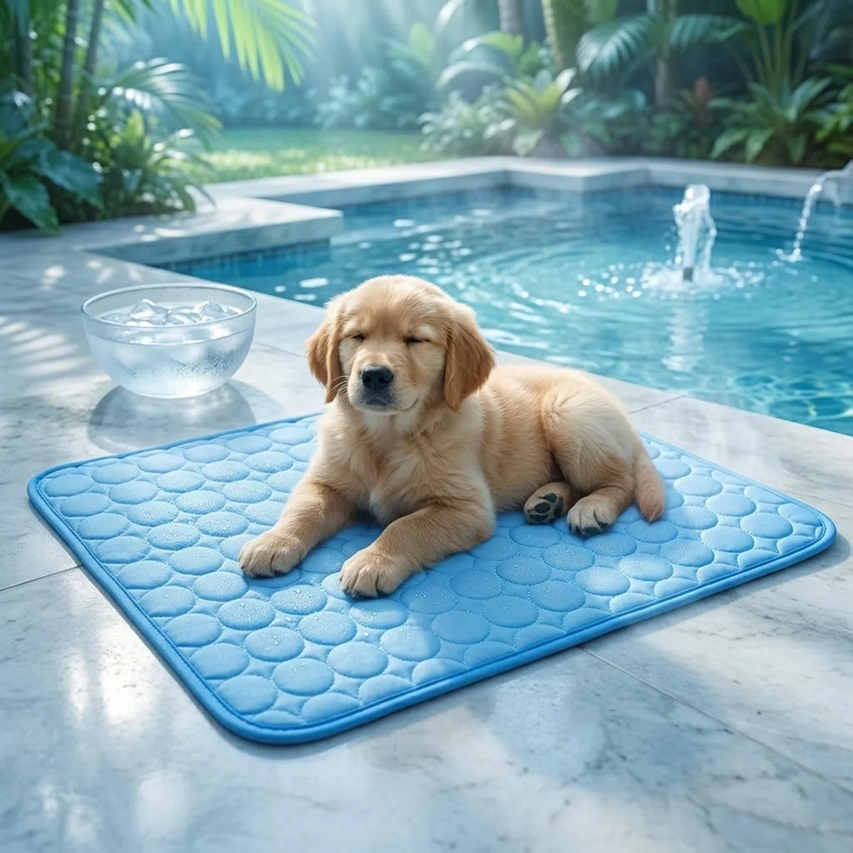 Generico Coolnap Tappetino Rinfrescante per Cani | Il Tappetino Che Rimane Fresco — Anche Dopo Ore Sotto il Tuo Cane. Tappetino Estivo Coolnap: Morbido e Confortevole per Cani, Blu (M)