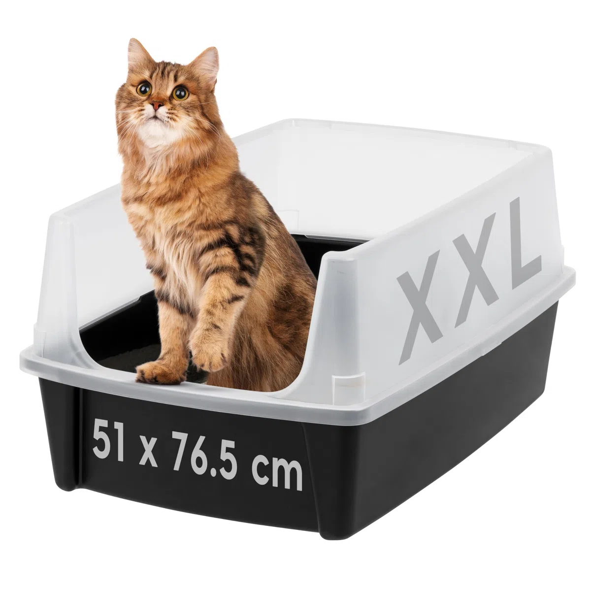 IRIS USA - Lettiera per gatti XL, con apertura superiore, extra large, per gatti grandi e famiglie con più gatti, schermo alto da spargere, facile da pulire, 76,2 cm di lunghezza x 50,8 cm di