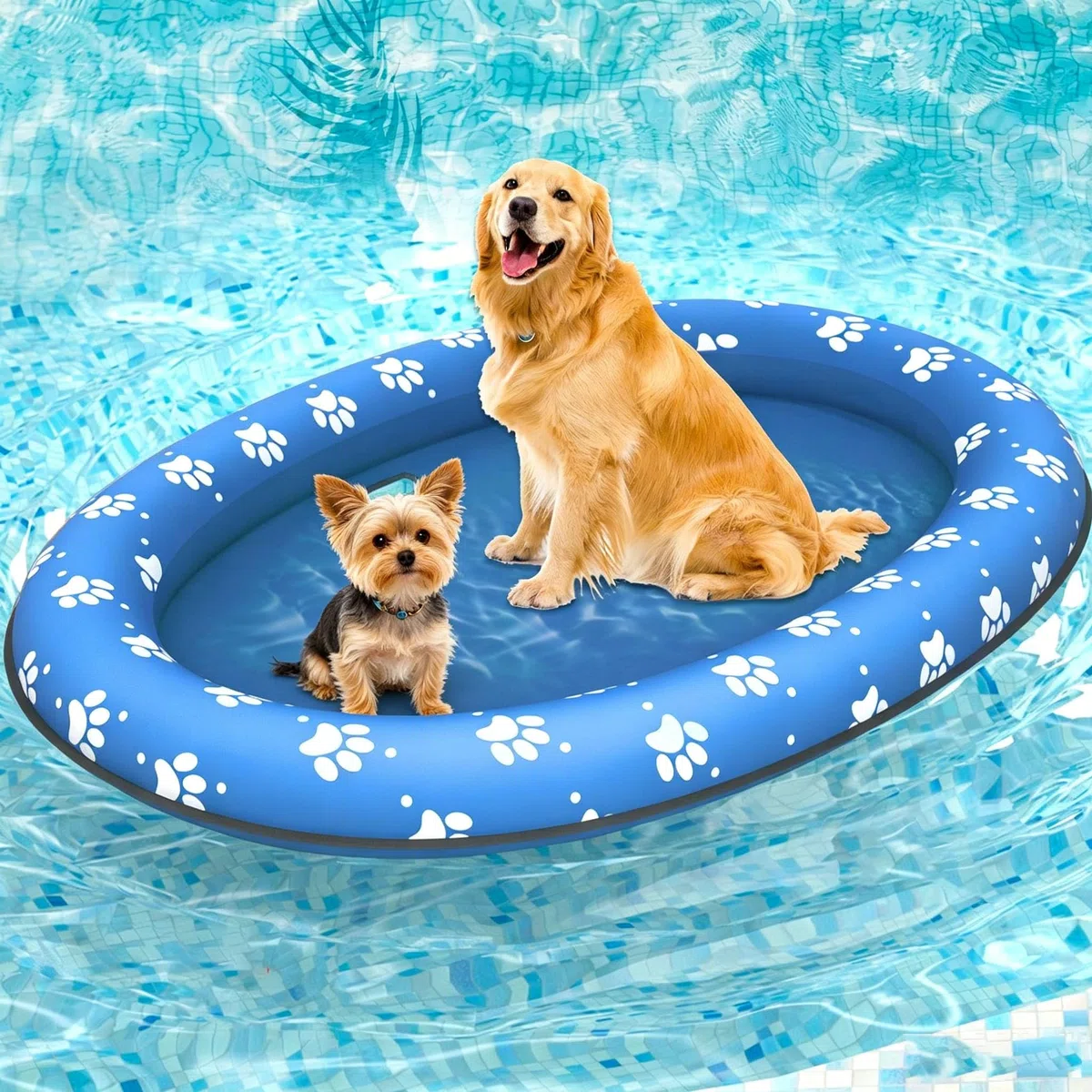 Salvagente Gonfiabile per Cani, Tessuto Oxford Antigraffio, Antiscivolo e Senza BPA, Portatile Salvagente per Animali Domestici, Perfetto per Spiagge, Piscine e Laghi in Estate