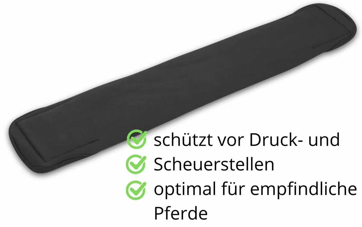 Amesbichler AMKA - Tracolla per sella in neoprene, per equitazione, colore: nero