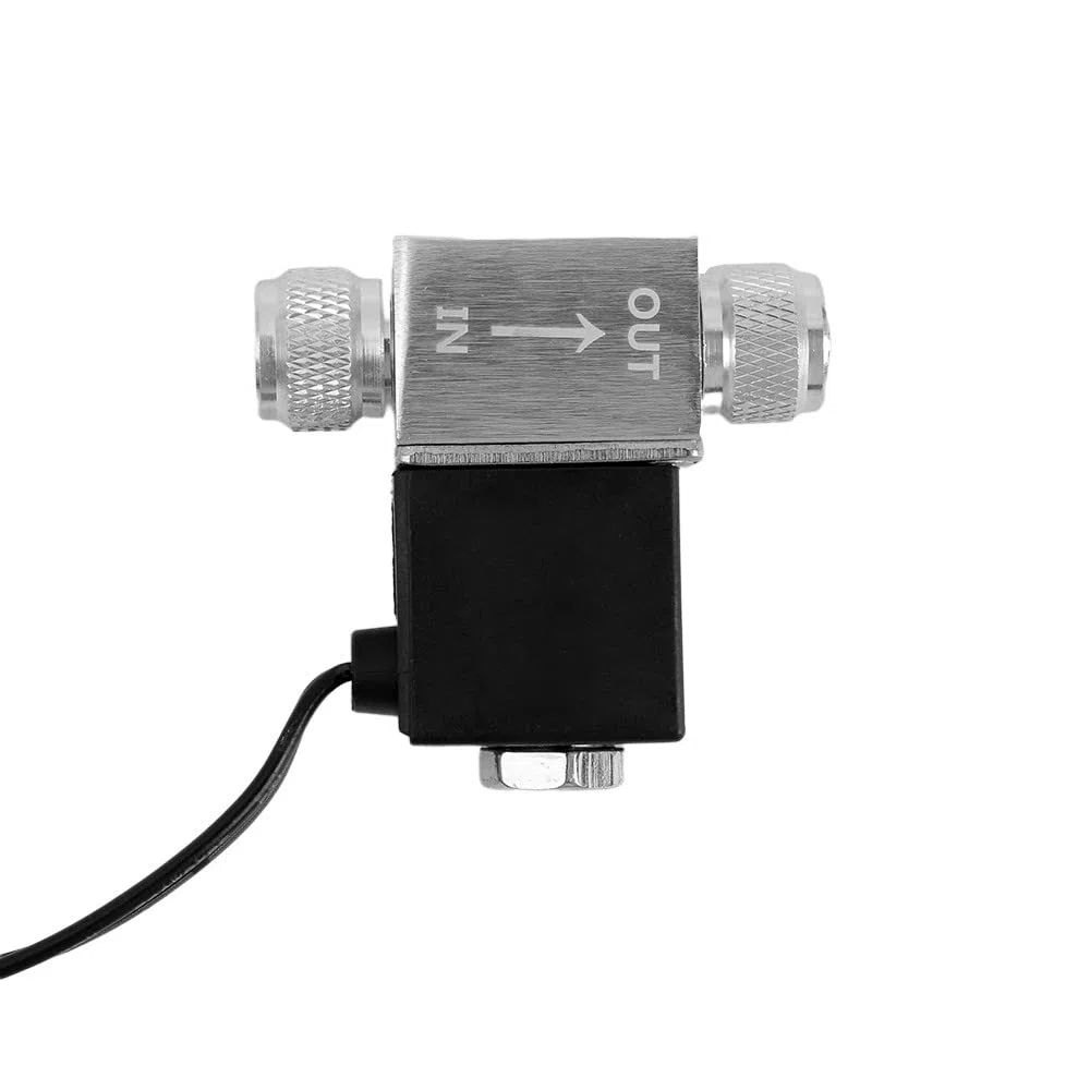 DONGKER Elettrovalvola di CO2 dell'Acquario, Regolatore di Sistema di CO2 DC 12V per Erba d'acqua Serbatoio Pesci Acquario Crescere