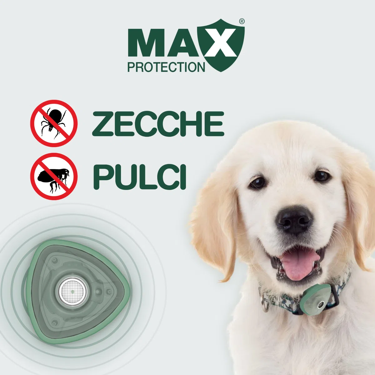 Colpharma Ticks Defense Pets Antizecche e Pulci per Animali – Repellente Ultrasuoni per Cani e Gatti
