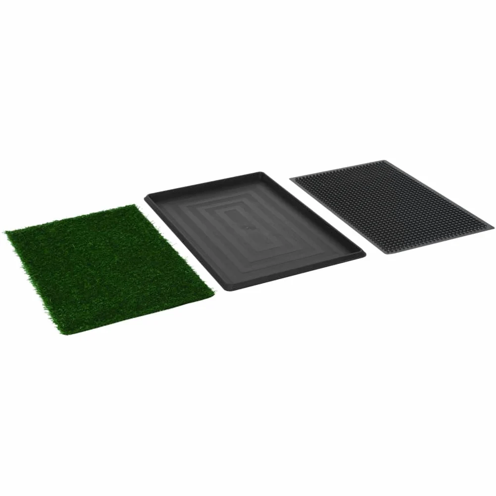 vidaXL Tappetino Igienico Cani con Erba Sintetica Funzionale Pratico Efficace Durevole di Qualità Resistente Conveniente WC Lettiera Verde 76x51x3 cm