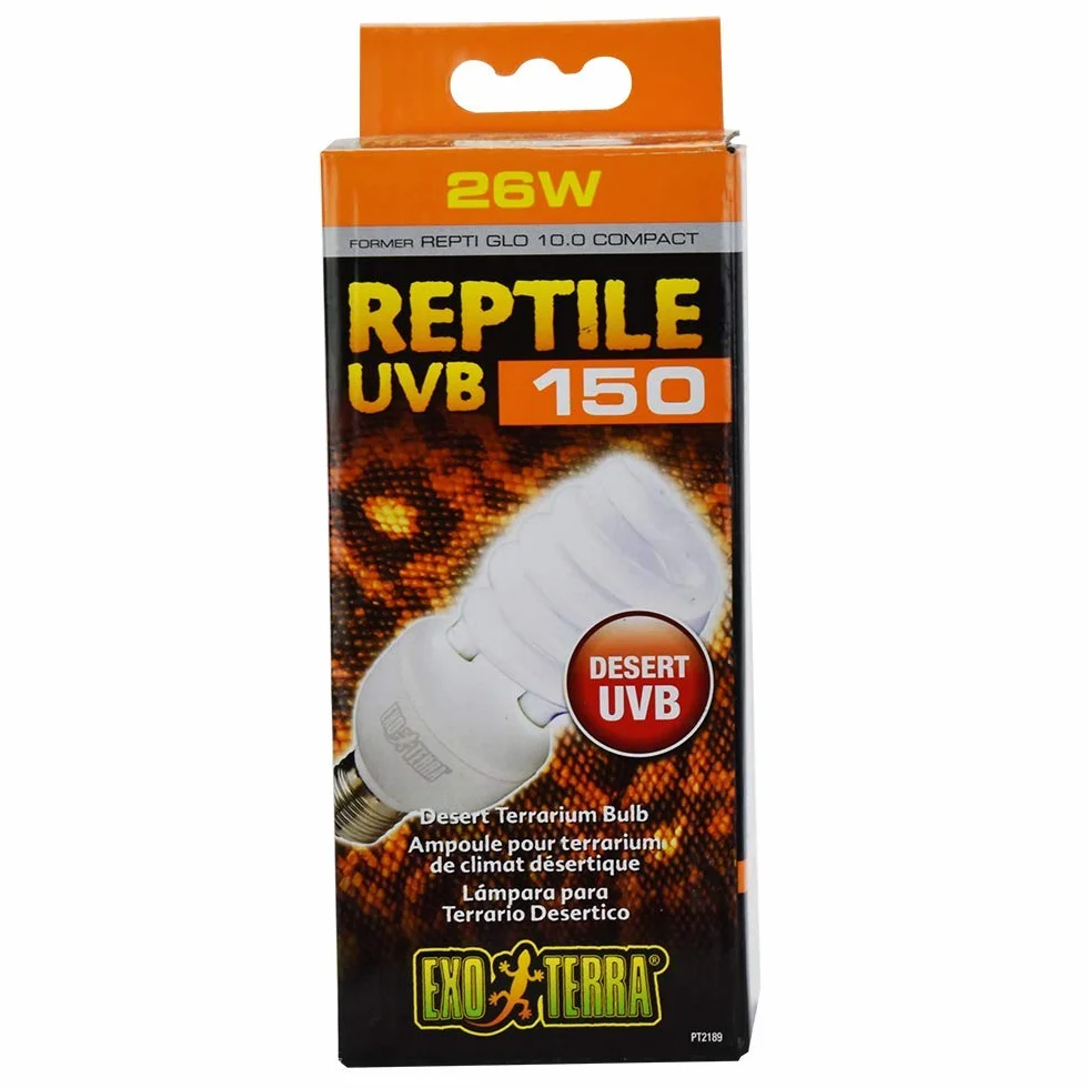 Exo Terra Reptile UVB 150 PT2189, Lampada per Terrario Desertico, 25 Watt