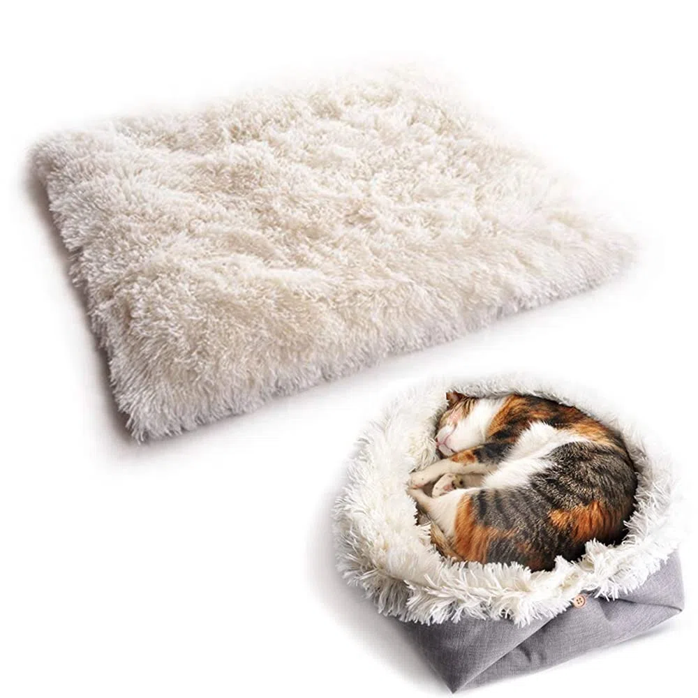 Letto per Cani, Cuccia per Gatti, 2in1 Cuccia per Gatti, Cuccia Pieghevole per Animali Domestici, Lavabile, 61x51cm, per Gattini Indoor e Outdoor, Cuccioli e Piccoli Animali (Bianco)