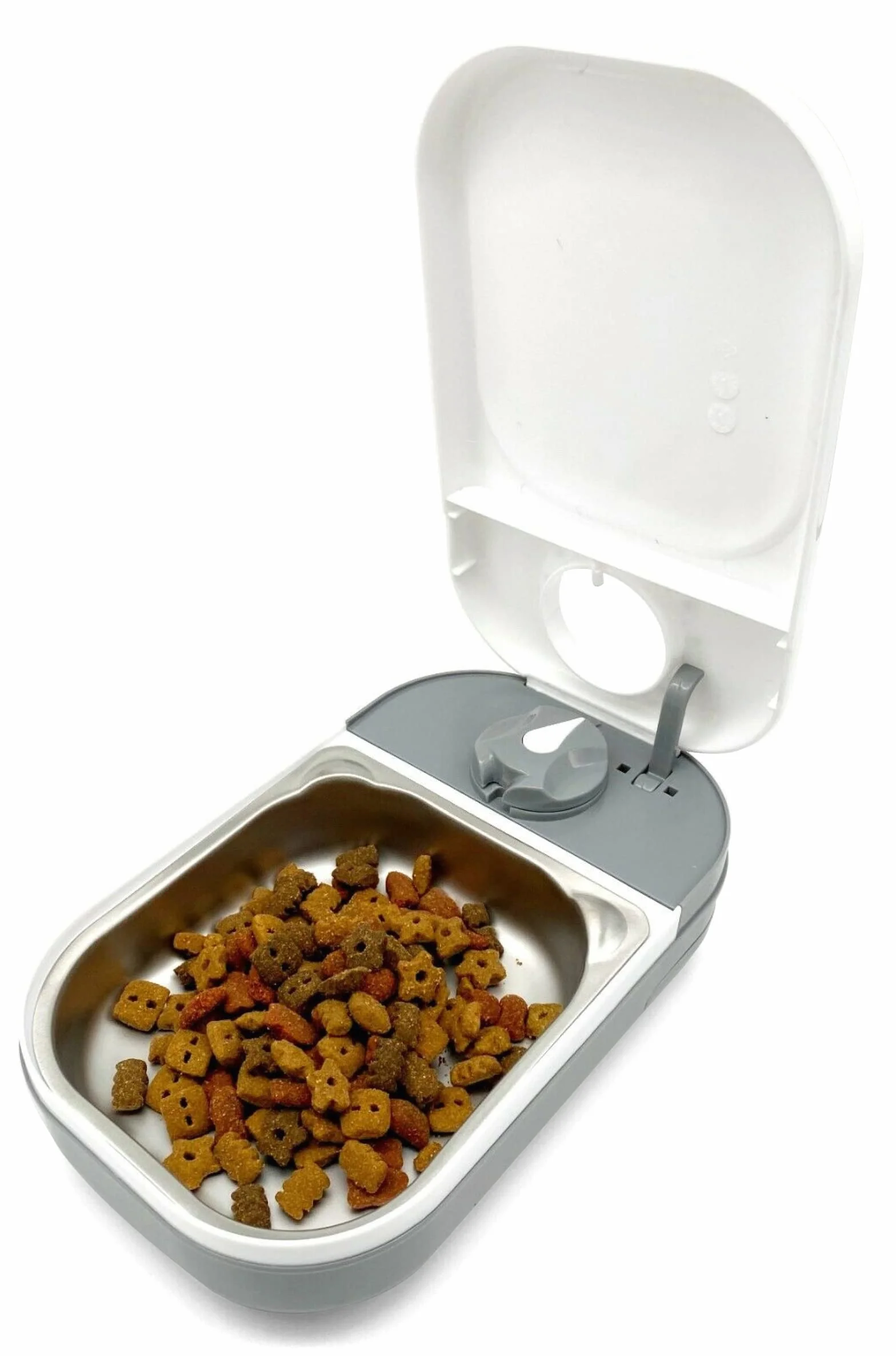 Closer Pets C100 un alimentatore automatico dell'animale domestico del pasto per i gatti ed i piccoli cani con l'inserzione della ciotola dell'acciaio inossidabile