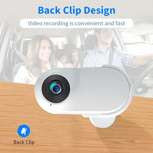 Bewinner Collare per fotocamera granangolo 120°, telecamera sportiva animale domestico schermo LCD 0,96 pollici HD 1080P multifunzione