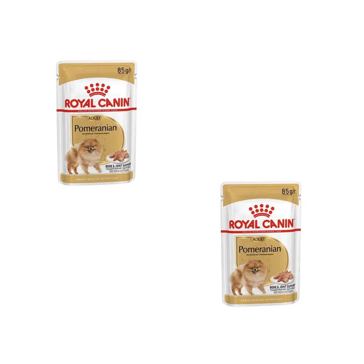 Royal Canin Pomeranian Adult | Confezione Doppia | 2 x 12 x 85 g | Alimento completo per cani | Per Spitz adulti e anziani | A partire dagli 8 mesi | Contenuto minerale adeguato