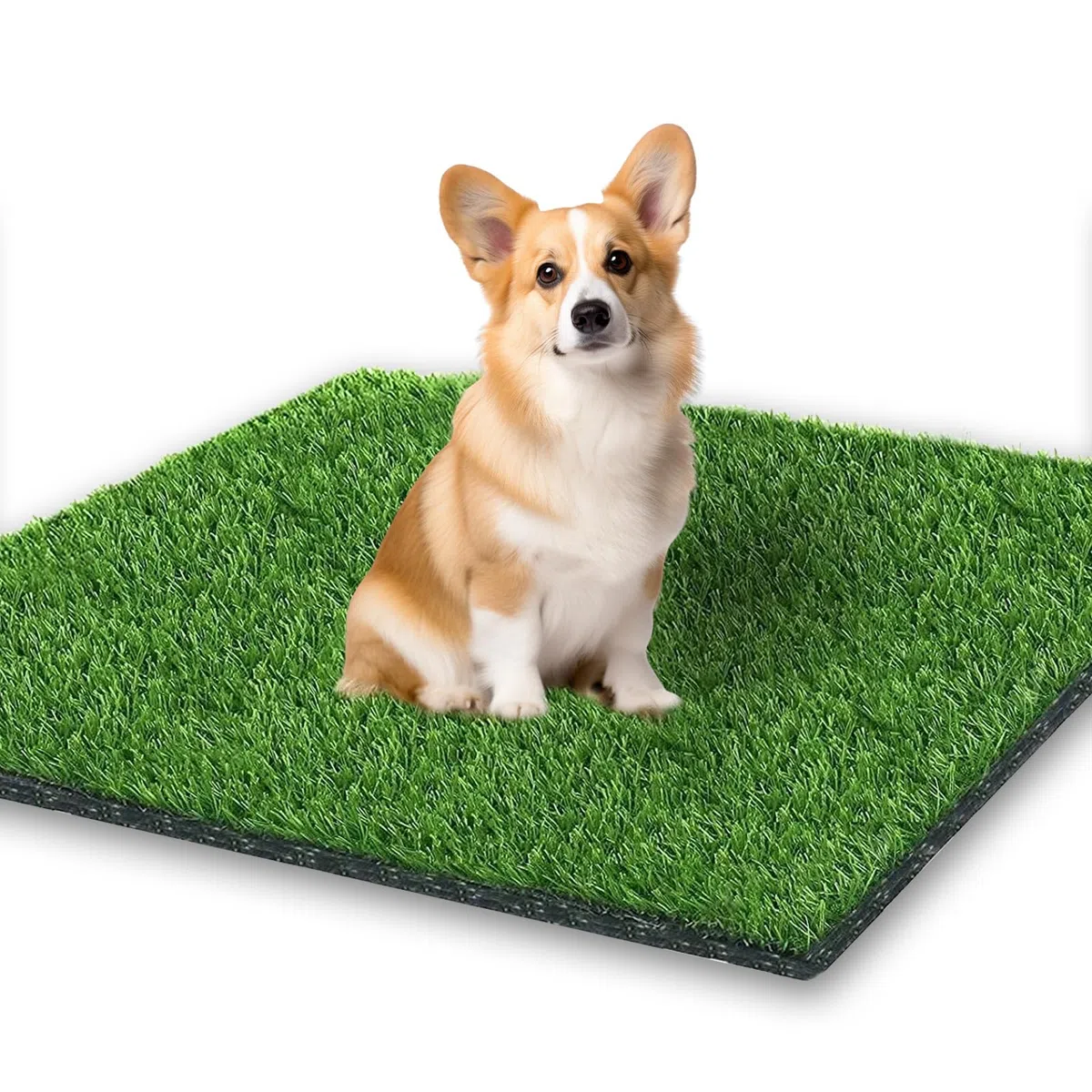 MEETOZ 80 x 100 cm, tappeto erboso artificiale per cani, tappetino per pipì per addestramento professionale del cane, protezione del pavimento per cuccioli, vasino, ricambio per interni ed esterni