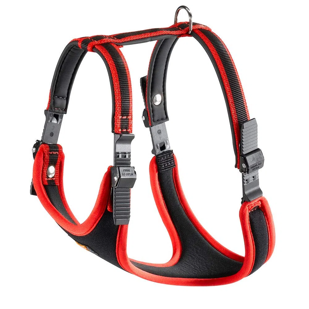 Ferplast Pettorina Cane Taglia Media ERGOCOMFORT, Pettorina Cane Regolabile, Comoda, Imbottita, Aggancio e Sgancio Rapido, Taglia M, Max 30 Kg. Rosso