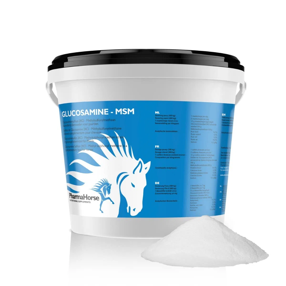 PharmaHorse Glucosamina Solfato e MSM | qualità Premium | Dosaggio Potente | 1000 Grammi