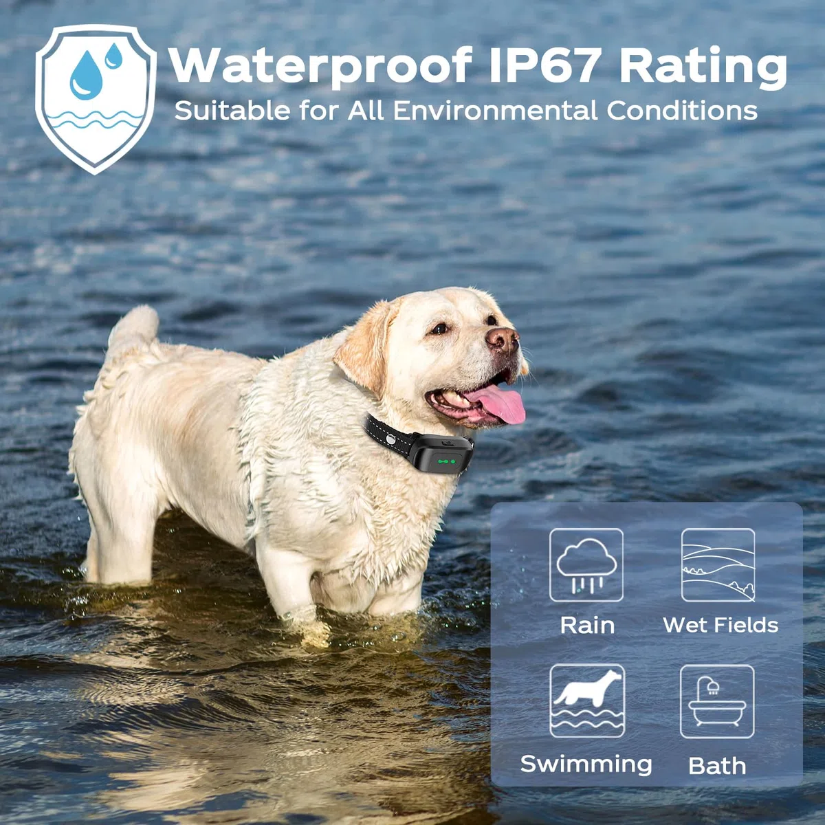 Collare da Addestramento per Cani, 3 Modalità Beep/Vibrazione/Boost Vibrazione, Portata 2600ft, Ricaricabile, Impermeabile IP67, Collare anti abbaiamento con telecomando Per cani di Tutte le Taglie