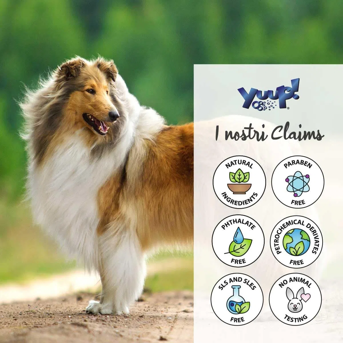 YUUP! - Balsamo districante pelo cane e gatto con Bamboo e fiori di Loto, 500 ml, per i manti più rovinati che necessitano di pettinabilità